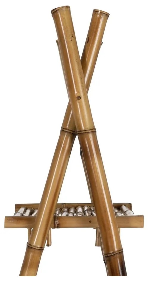 Natúr színű bambusz polcos állvány 78x165x40 cm Manali – Ixia
