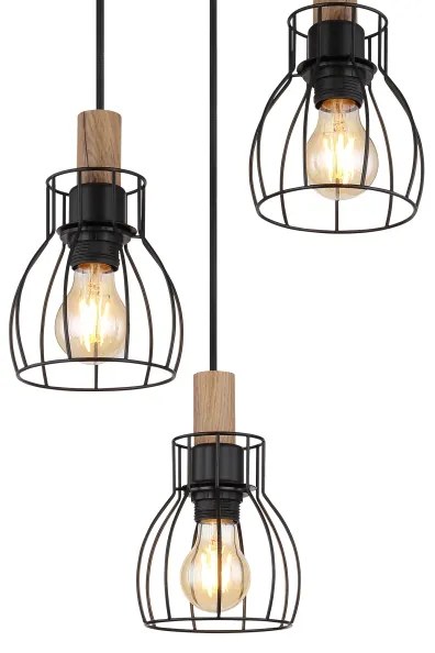 Globo 15326-3H1 - Csillár zsinóron MINA 3xE27/40W/230V