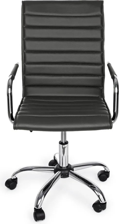 Sötétszürke bőrutánzat irodai szék Perth – Yes Everyday