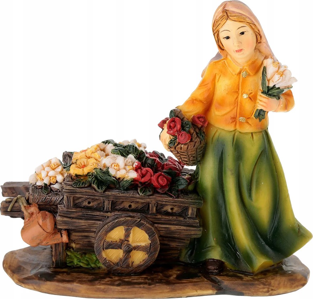 Betlehem figura "Nő virágot árul" 14-15cm magas figurákhoz