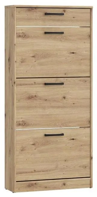 Cipőtároló KAVI artisan tölgy