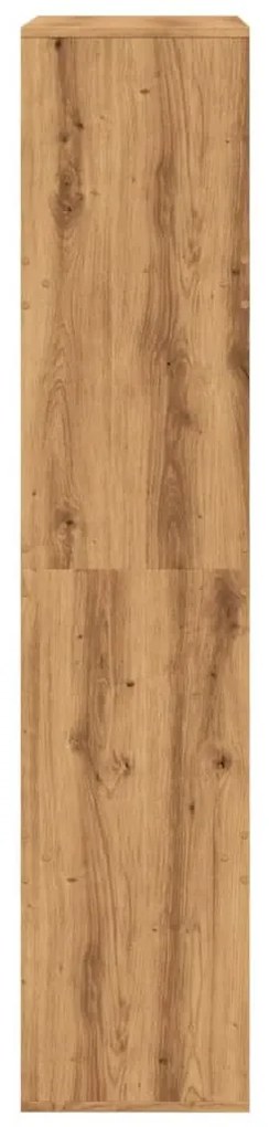 kézműves tölgy színű szerelt fa könyvespolc 100 x 33 x 155,5 cm