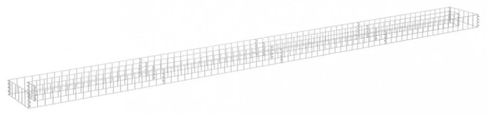 horganyzott acél gabion magaságyás 360 x 30 x 10 cm