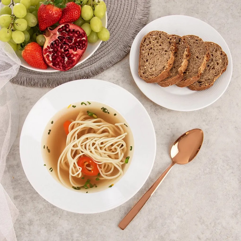 Orion Mona linka porcelán mélytányér készle t6 db, 22 cm