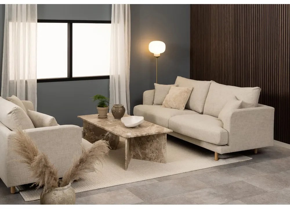 Bézs márvány dohányzóasztal 70x140 cm Vega – Actona