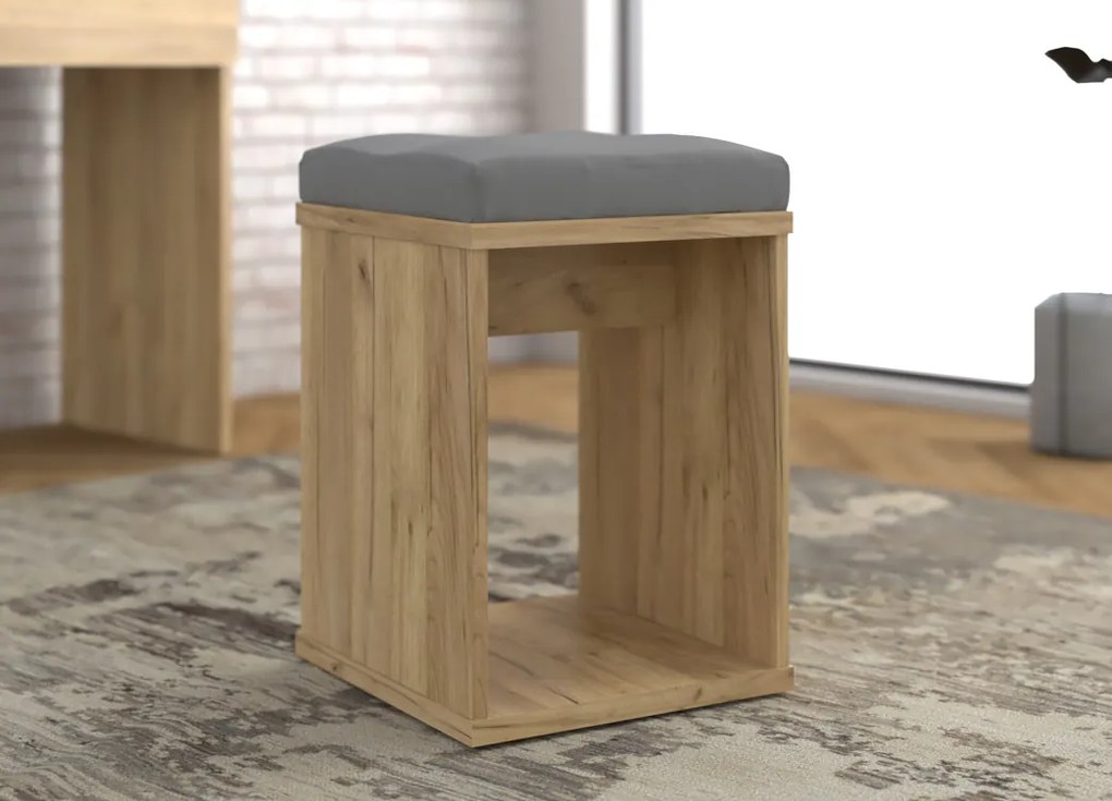 Modern elegance taburett Tölgy craft