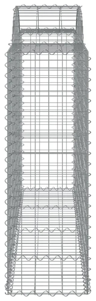 12 db íves horganyzott vas gabion kosár 200x50x120/140 cm