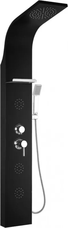 Mexen Borg zuhanypanel, fekete - 7615-03-70