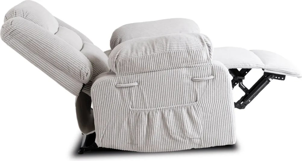 Fotel Rozkładany ARTURO Szary Sztruksowy