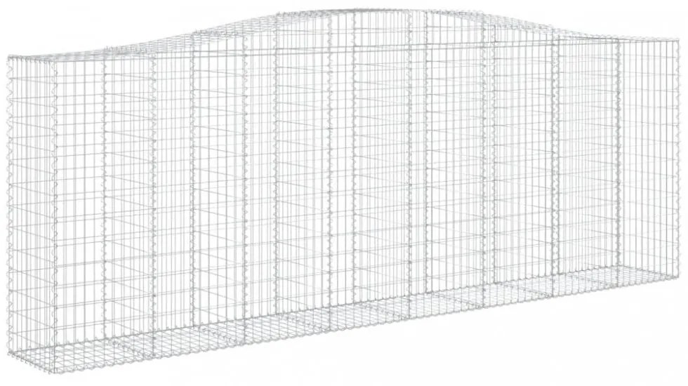 íves horganyzott vas gabion kosár 400x50x140/160 cm