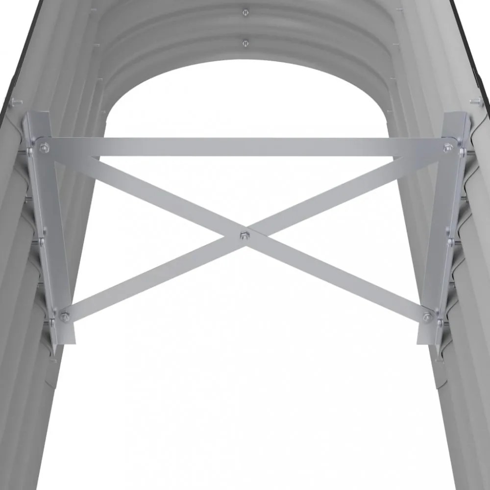 vidaXL antracitszürke porszórt acél kerti magaságyás 152x40x36 cm