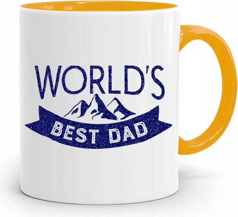 Sárga Bögre Apák Napi Ajándék Best Dad fényképes nyomtatással