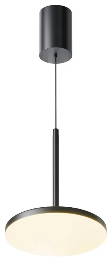 MAYTONI P076PL-L12W3K-B PLATO Modern Led Függesztett Lámpa Fekete LED IP20