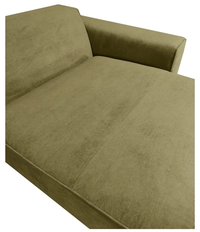 Sting zöld kordbársony kanapé modul, bal oldali - Scandic