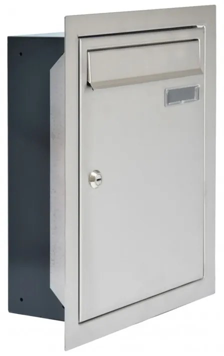 W4 beépíthető postaláda RAL7016 / rozsdamentes