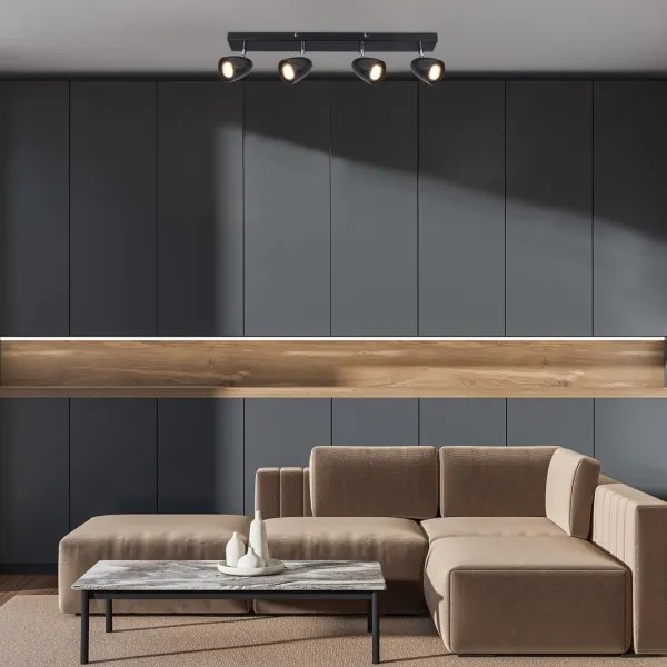 Rabalux 73021 - Spotlámpa PERICO 4xGU10/5W/230V fekete