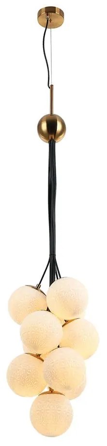 Klausen 109004 - Csillár zsinóron GRAPES 10xE27/7W/230V bronz/fehér