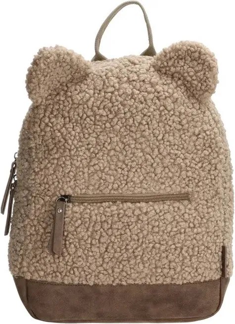 Világosbarna bolyhos gyerek hátizsák „Winnie”