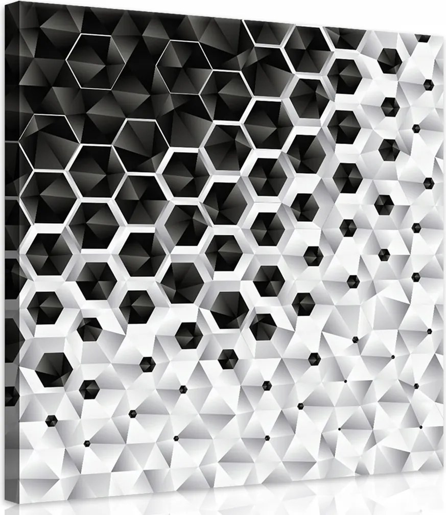 Vászonkép 80x80 Geometrikus színátmenet a tetőtérbe modern design a nappaliba