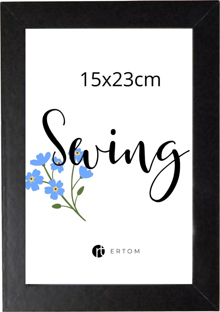 Képkeret 15x23 fekete modern Esküvő Évforduló Session