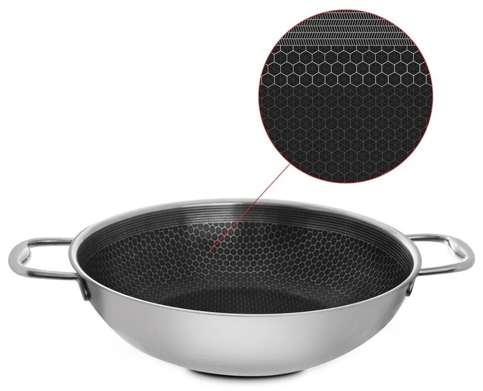 Orion COOKCELL WOK serpenyő tapadásmentes felülettel, 28 cm