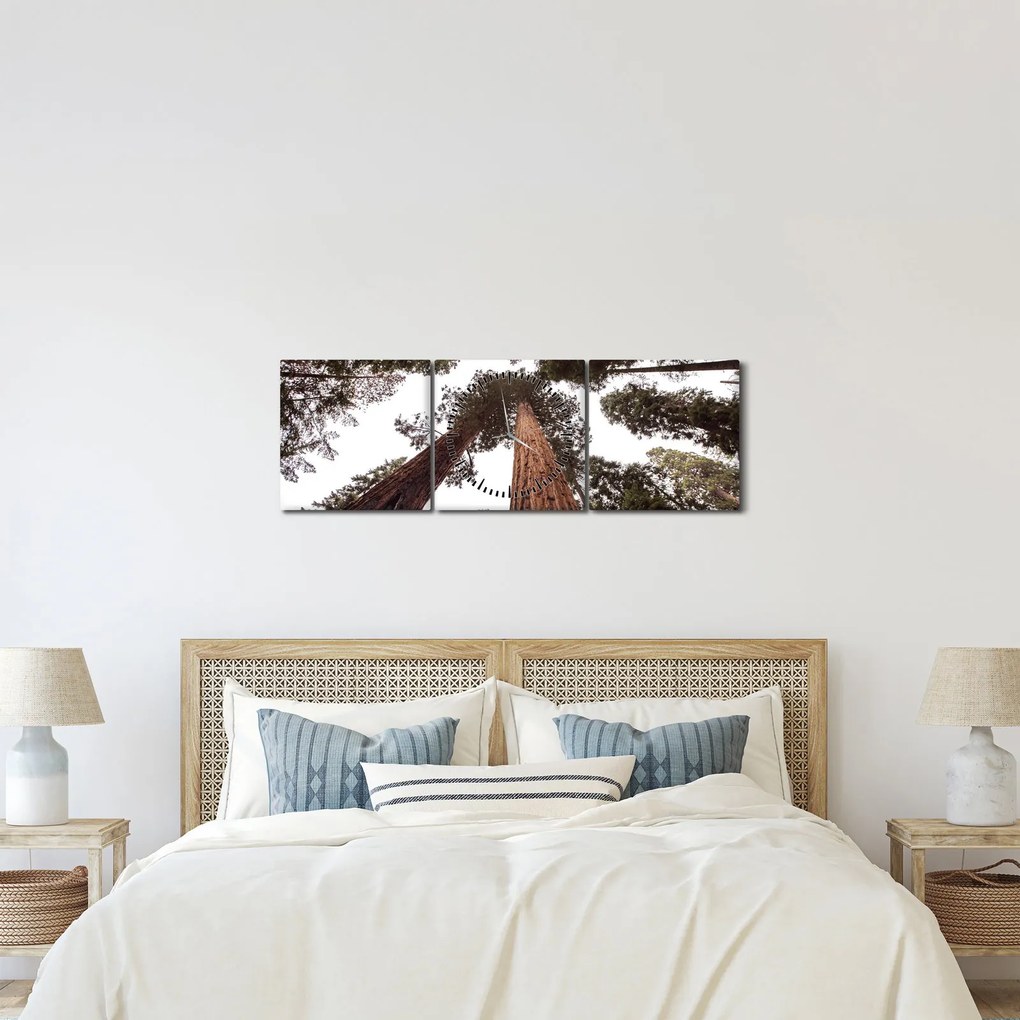 Kép - Kilátás a fák között (órával) (90x30 cm)