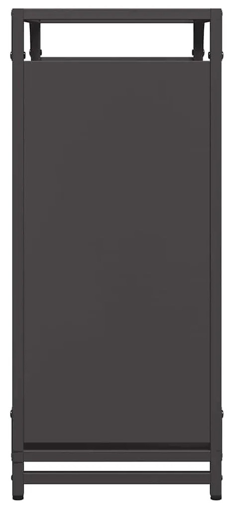 fekete hidegen hengerelt acél tűzifatároló 60x28x65 cm