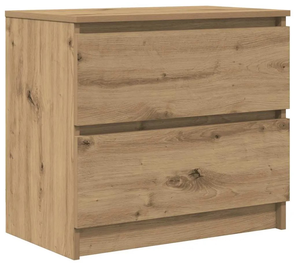 kézműves tölgy színű szerelt fa TV-szekrény 60x35x54 cm