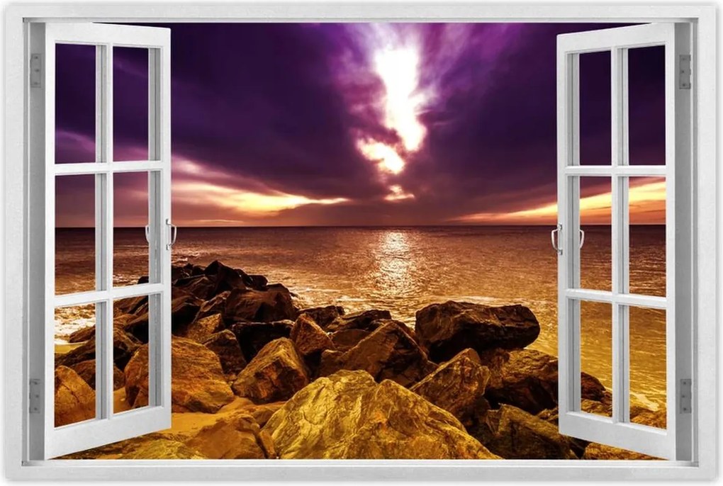 Poszterek 60x40 Lila ég Tenger