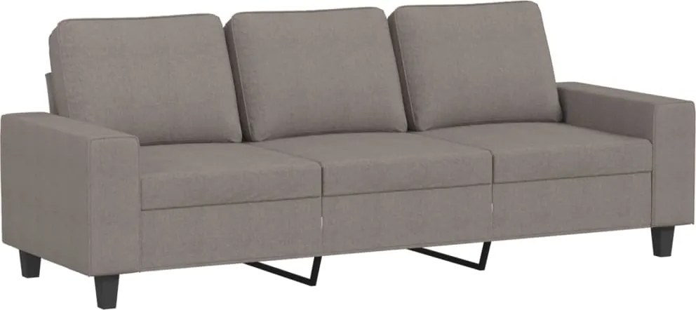 vidaXL 3 személyes fekete szövetkanapé 180 cm