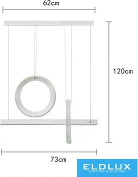 UNIVERSO Függeszték 80w 6400lm 4000k IP20 fehér 730mm