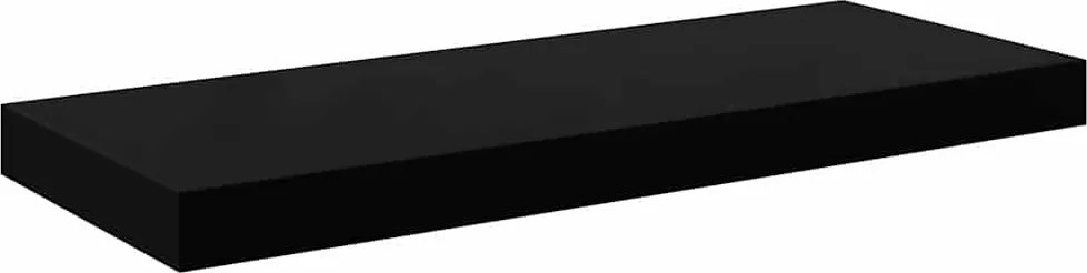 vidaXL magasfényű fekete MDF lebegő fali polc 60 x 23,5 x 3,8 cm