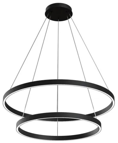 Maytoni MOD058PL-L74B3K - LED Csillár zsinóron RIM LED/88W/230V átm. 80 cm fekete