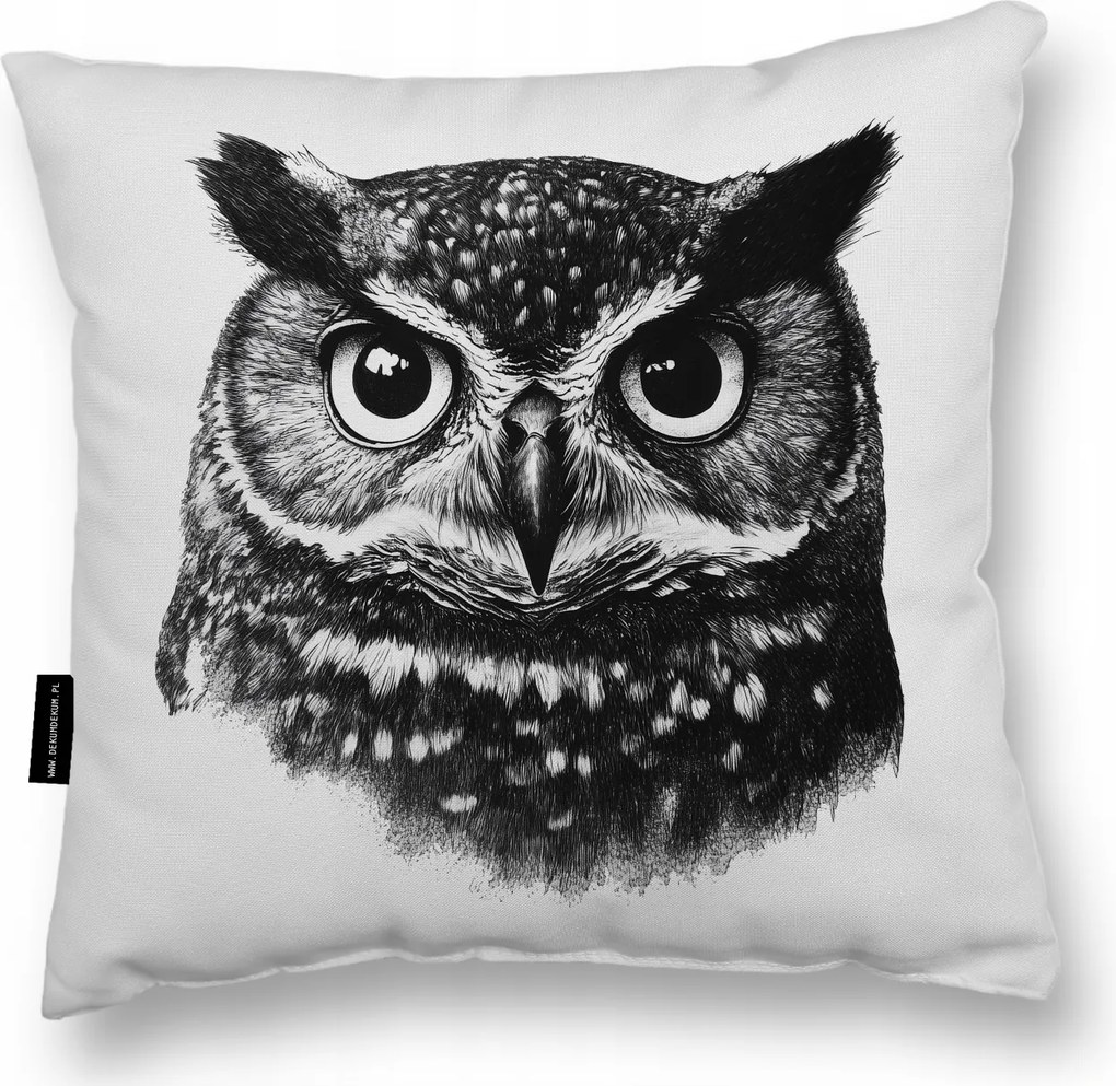 Bagoly Párna Bagoly 40x40 alvás puha Ajándék nagy kétoldalas Bw