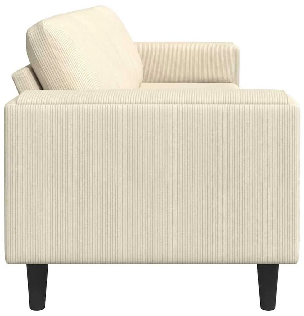 Szövet kanapé párnával Krém 208 cm Bársony anyag