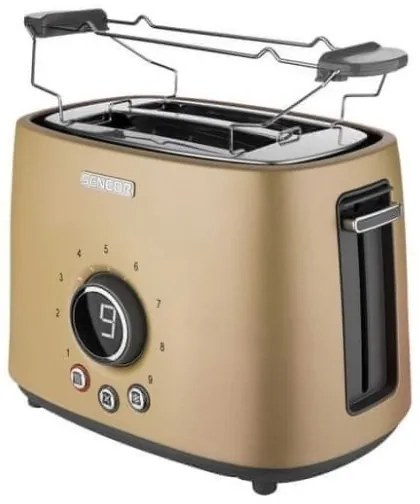 Sencor - 2 szeletes kenyérpirító melegítőrácssal 1000W/230V bézs