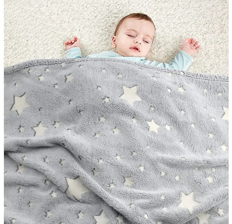 Világító takaró ujjakkal - szürke