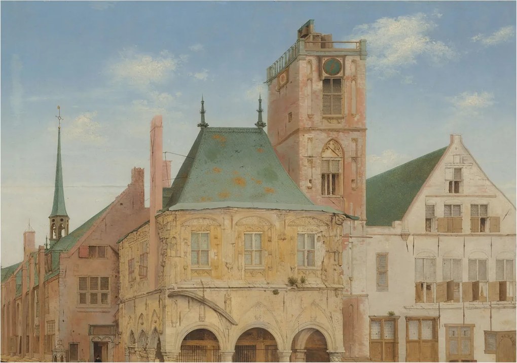 Design fotótapéta Flizelin falra Antik városháza 208x146 Ragasztó