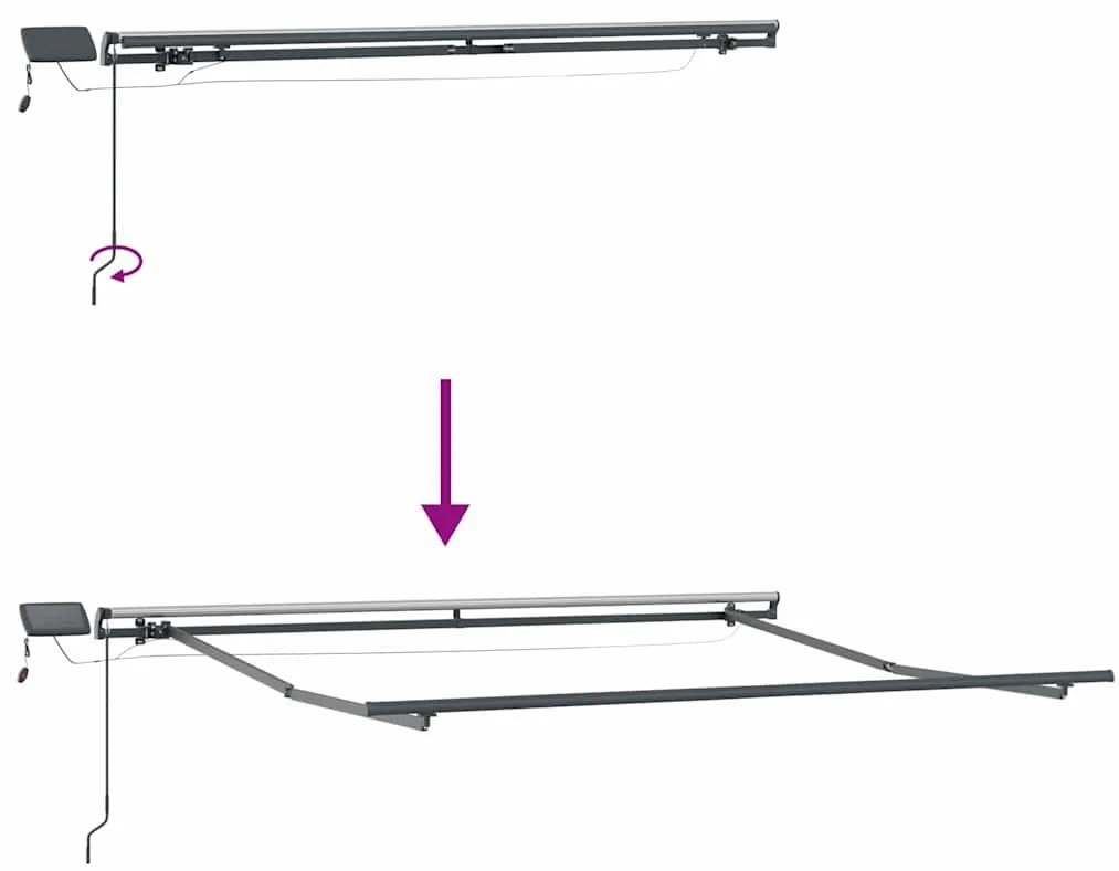 Behúzható napellenző Fehér 300 x 250 cm szövet