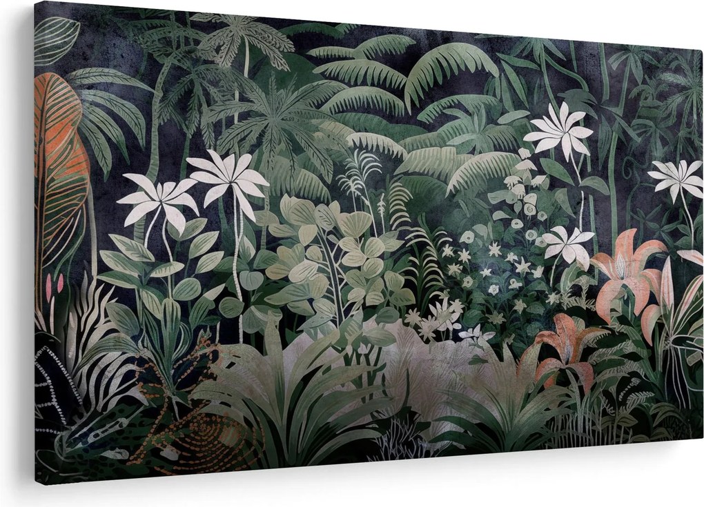 Kép - Festett dzsungel minta (90x60 cm)