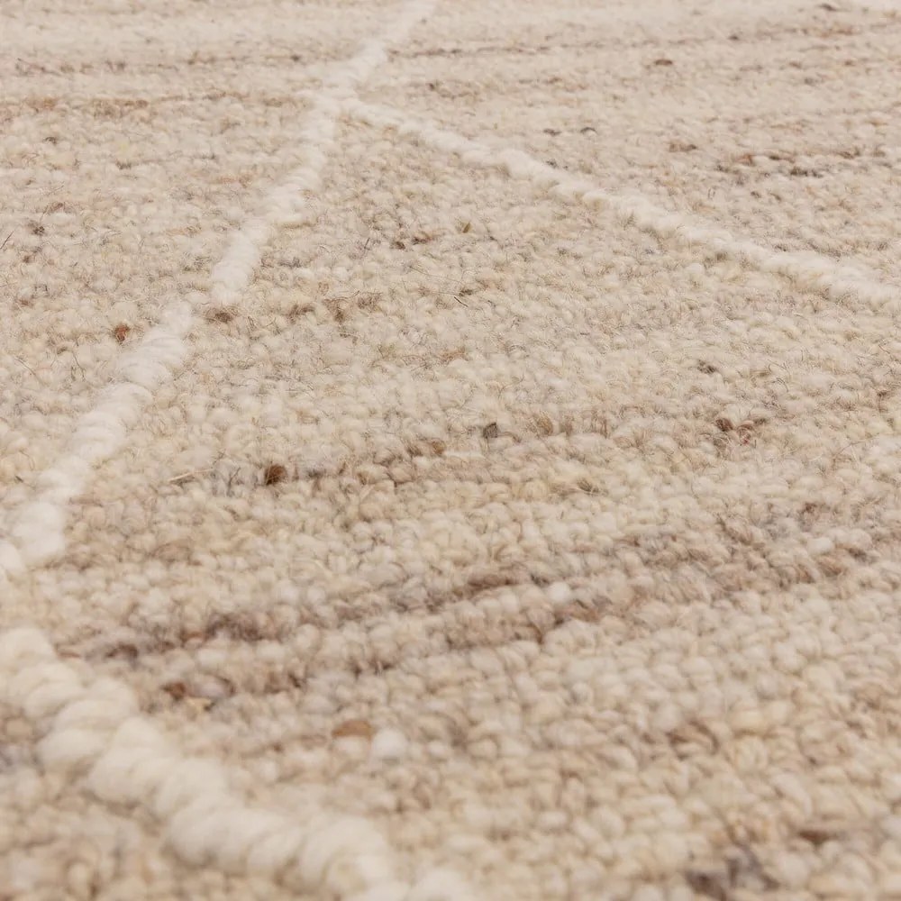 Natúr színű gyapjú szőnyeg 200x290 cm Noah – Asiatic Carpets