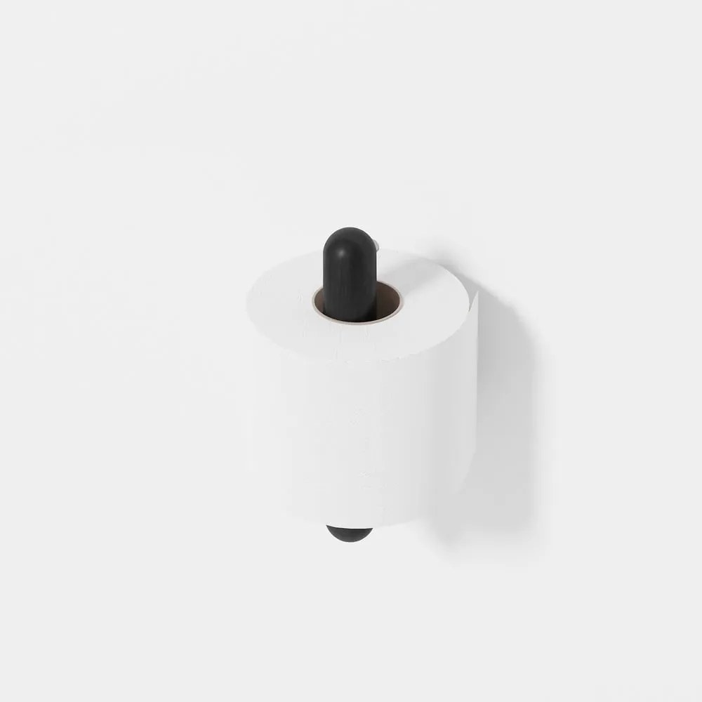 Yoku fekete tölgyfa fali wc-papír tartó - Wireworks
