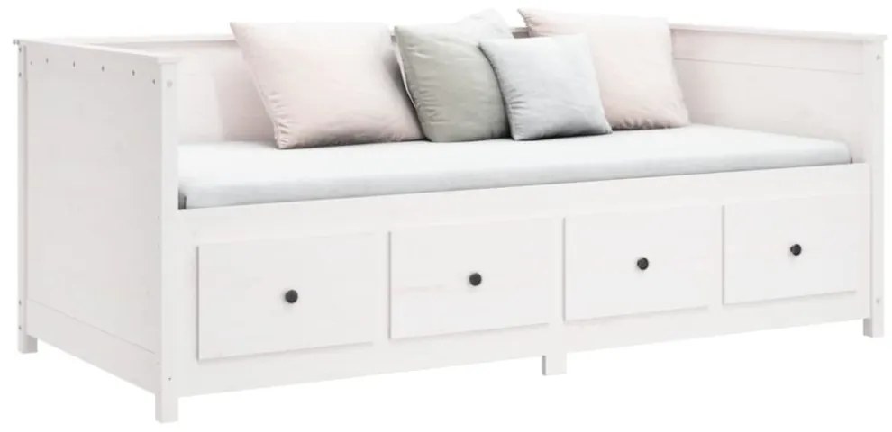 fehér tömör fenyőfa kanapéágy matrac nélkül 80 x 200 cm