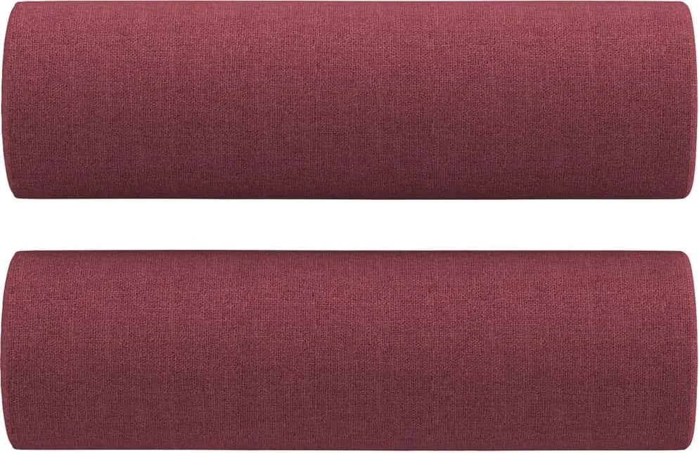 vidaXL 2 db bordó szövet díszpárna Ø15x50 cm