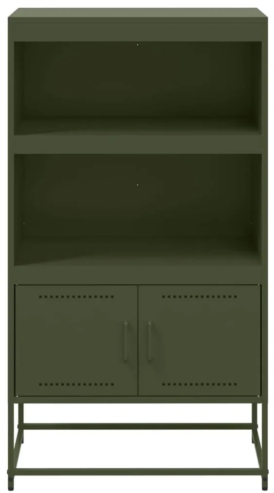 olívazöld acél magasszekrény 68,5 x 38,5 x 123,5 cm
