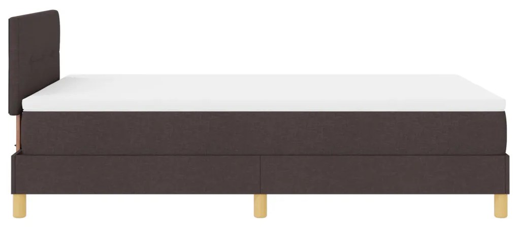 Boxspring ágy matraccal és LED világítással, sötétbarna, 120x200 cm, szövet