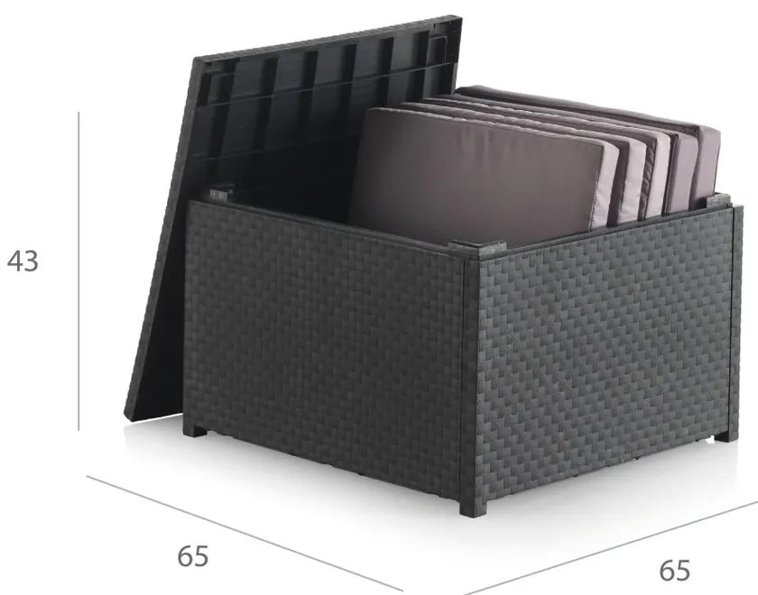 Műrattan kerti dohányzóasztal 56x56 cm – Juinsa