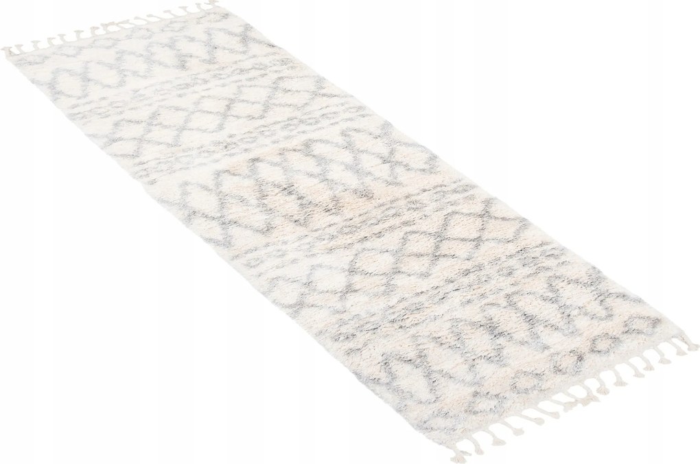 Járdaszőnyeg Shaggy Aztec 70x250 Boho rojt w15