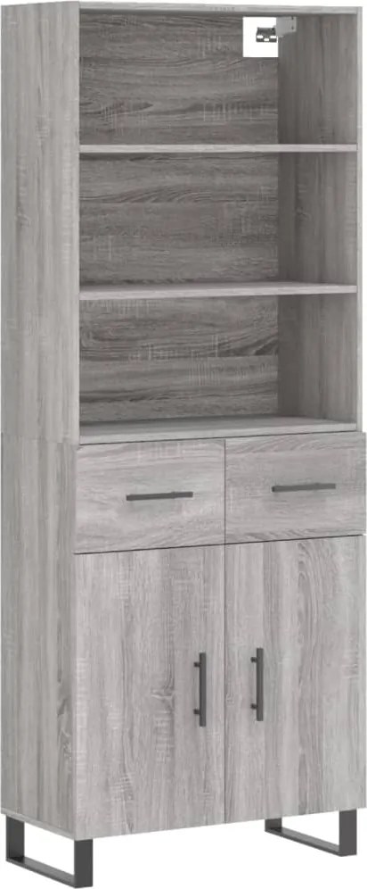 vidaXL szürke sonoma szerelt fa magasszekrény 69,5 x 34 x 180 cm