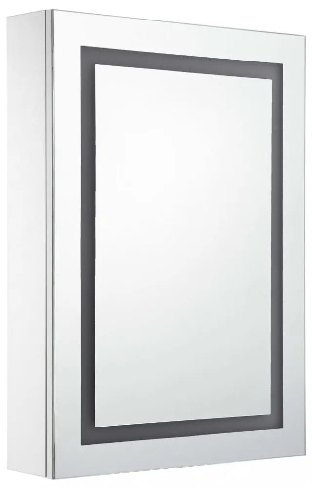 tükrös fürdőszobaszekrény LED világítással 50 x 13 x 70 cm